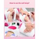 thumbnail image 4 of Lámpara secadora de uñas UV LED, 48 W, portátil, profesional, automática, con 33 luces LED, 4 temporizadores (10 s/30 s/60 s/90 s), ideal para salón de belleza, ideal para todo tipo de geles., 4 of 4