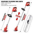 thumbnail image 3 of 24V Cordless Electric Weed Eater with 3 Types of Saw Blades and 2 Battery, Portable Electric Adjustable Lawn Trimmer for Garden Clearing Weeds Flower Trees, 3 of 9