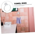 thumbnail image 5 of 5pcs Towel Ring Towel Holder Wall-Mounted Towel Stand Towel Hooks Wall Hanger Hooks Towel Hanging Ring Stainless Steel s Hooks Bathroom Towel Rack Towel Stand Household Gift, 5 of 5