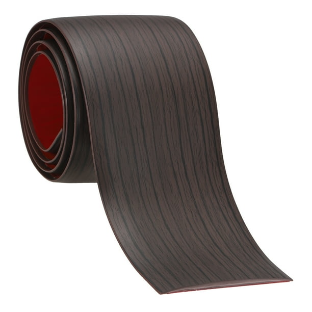 Tira de Transición de Piso Autoadhesiva Uxcell 6.6' x 3" Vinilo Nogal Negro