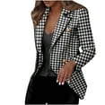 thumbnail image 2 of Pntutb, cárdigan adelgazante con cuello de traje de manga larga estampado para mujer, traje de doble botonadura, abrigo, Tops, chaqueta, liquidación Pntutb Pntutb-7887, 2 of 5