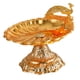 thumbnail image 2 of Bandeja decorativa dorada para servir, redonda, de metal, para frutas, accesorio de mesa dulce. Pequeño oro, 2 of 8