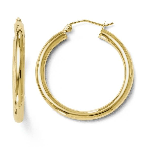 Leslie's Boucles d'Oreilles Créoles Polies 14K 3mm 242