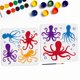 thumbnail image 1 of 1 bolsa, 1 juego de plantillas de pintura huecas para PET para álbum de recortes de fotos DIY Pulpo con 1 pincel de pintura artística Plantillas de pintura de pulpo: 300 x 300 mm, 2 piezas/juego, 1 of 6