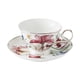 thumbnail image 1 of Taza de café de cerámica con plato. Fácil de limpiar. Diseño floral. Estilo británico. B, 1 of 9