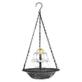 thumbnail image 2 of Rewenti Bloom Outdoor Garden Floating Hanging Solar Bird Feeder Birdbath Fountain Water Decor, 2 of 5