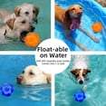 thumbnail image 4 of Pelota chirriante de juguete para perros, juguete interactivo para mascotas rebotantes de goma no tóxica para perros medianos y grandes, masticadores agresivos [flotable en agua, 2 piezas, 4 of 5