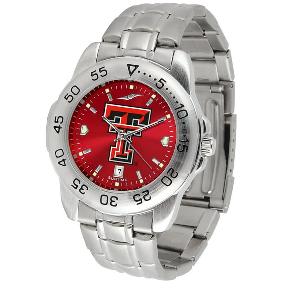 Red Texas Tech Red Raiders Sport Steel AnoChrome Watch