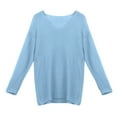 thumbnail image 4 of Fesfesfes Women Sweaters V-neck Loose Pullover Tops Casual Loose Solid Color Long Sleeves Sweater Tops Plus Size $10, 4 of 8