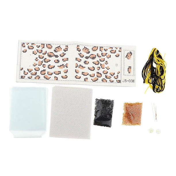 1 De Maquillaje Espejo Con DIY Artesanía Emboridery Kit Leopardo