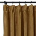 thumbnail image 3 of TWOPAGES Light Blocking Velvet Curtain Pinch Pleated Drape for Bedroom, 1 Panel, Custom, Sable, 3 of 6