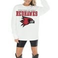thumbnail image 3 of Women's Gameday Couture White SEMO Redhawks Big Goals Oversized Long Sleeve T-Shirt, 3 of 5