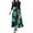 146# Dark Green, variant on Long Floral Dresses for Women 2025 Elegant Boho Tie Belted Patchwork Empire Waist 3/4 Sleeve Modest Flowy Maxi Dress, Light Blue S