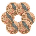 thumbnail image 4 of 6 Pcs Drink Coasters with Holder 3.94in Woven Coasters for Drinks Bluebird on Elegant Branch Coaster Set for Protection Table, 4 of 7