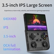 G350 Handheld Game Console 3.5 IPS Screen Linux System RK3326 Portable Console with 3200mAh Battery Black
