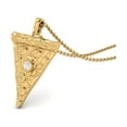 thumbnail image 2 of Collier pour Femme en Argent Sterling 925 Vermeil Or avec Diamant Moissanite Rond de 3 mm, Forme Trillion, 2 of 3