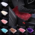 thumbnail image 2 of Reposabrazos de coche de piel de lana de colores de invierno, almohadilla universal de piel artificial suave y esponjosa, funda para consola central, accesorios para automóvil, 2 of 5