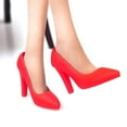 thumbnail image 3 of 1:12 Figurine Féminine à Talons Hauts Miniature Femmes Chaussures Féminines pour Figurines d'Action Décor Rouge, 3 of 8