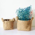 thumbnail image 3 of Promotion clearance! Household DIY Handmade Woven Flower Pot Jute Cloth Simple Desktop Storage Basket B L, 3 of 4