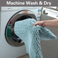 thumbnail image 4 of Bathroom Rugs Chenille Bath Mat Set, Soft Plush Non-Skid Shower Rug +Toilet Mat. (SPA Blue), 4 of 4