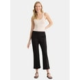 thumbnail image 2 of Time and Tru Women's Pull On Cropped Flare Pants, Sizes XS-XXXL, 2 of 5