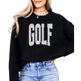 thumbnail image 6 of Golf Sweatshirt for Women Kids  Cute Preppy Golf Crewneck Pullover Black Sweatshirt Adult Small, 6 of 7