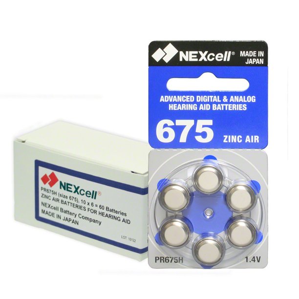Hearing Aid Batteries Size 675 Pr44 60 Batteries 3 4 Year Shelf Life By Nexcell Walmart Com Walmart Com