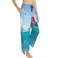 thumbnail image 2 of Kll Womens Lighthouse Sea Port Print Pajama Pants Soft Pajama Bottoms For Women Cozy Lounge Pants, 2 of 9