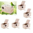 thumbnail image 1 of Caja para Periquitos Cola de 6 Piezas Casa colgante de madera para pájaros, 1 of 8