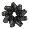 thumbnail image 3 of Cubiertas para cabezas de hierro de golf Sharpla 9 piezas protectores de varillas de golf Negro, 3 of 8