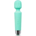 thumbnail image 1 of Rechargeable Personal Massager - Quiet & Waterproof - 20 Patterns & 8 Speeds - Travel Bag Included - Men & Women - Perfect for Tension Relief, Muscle, Back, Soreness, Recovery - Mint Green, 1 of 5