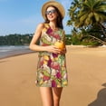 thumbnail image 3 of Easygdp Bright Mushrooms para Vestido Transpirable de Mujer, Vestido Suelto de Manga Corta con Pliegues y Bolsillos para el Verano, 3 of 7