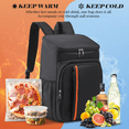 thumbnail image 4 of Dowellia Backpack Cooler & Insulated Bag 2 in 1, 36 Cans with Insulating Cover, Upgraded Leakproof Soft Cooler Backpack 2 Compartment for Camping Hiking Picnic Beach, 4 of 7