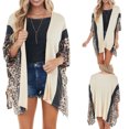 thumbnail image 2 of Cárdigan holgado de longitud media con estampado de leopardo y costuras con aire acondicionado para mujer Fridja  hj4314, 2 of 9