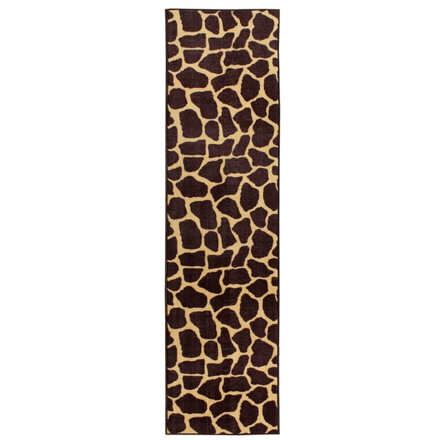 Furnish My Place Animal Print Rug - 4 ft. x 46 ft., Giraffe Tall Order, Nylon Rug for Patio, Garden, Hallway, Living Room