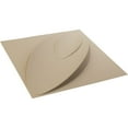 thumbnail image 6 of Ekena Millwork 19 5/8"W x 19 5/8"H Iris EnduraWall Decorative 3D Wall Panel, UltraCover Satin Smokey Beige (Covers 2.67 Sq. Ft.), 6 of 6