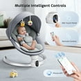 thumbnail image 4 of Doulami Electric Baby Swing for Newborn to Toddler Portable Infant Swing Rocker with Remote & APP Control & IMD Touch Panel, 5 Sway Speeds, 10 Lullabies, Gray, 4 of 16