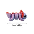 thumbnail image 3 of 3D Printed Axolotl, 3D Printed Fidget Toys, Mini Resin Figurines, 12 Pc Set, Cute Desk Decor, Office Shelf Decor, Whimsical Home Decor, Multi Color, 3 In Articulated Pieces, 3 of 7