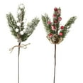 thumbnail image 4 of Christmas Artificial Flower Picks Frosted Needles Berries With Jute Rope And Bowknot Decorations, 4 of 9