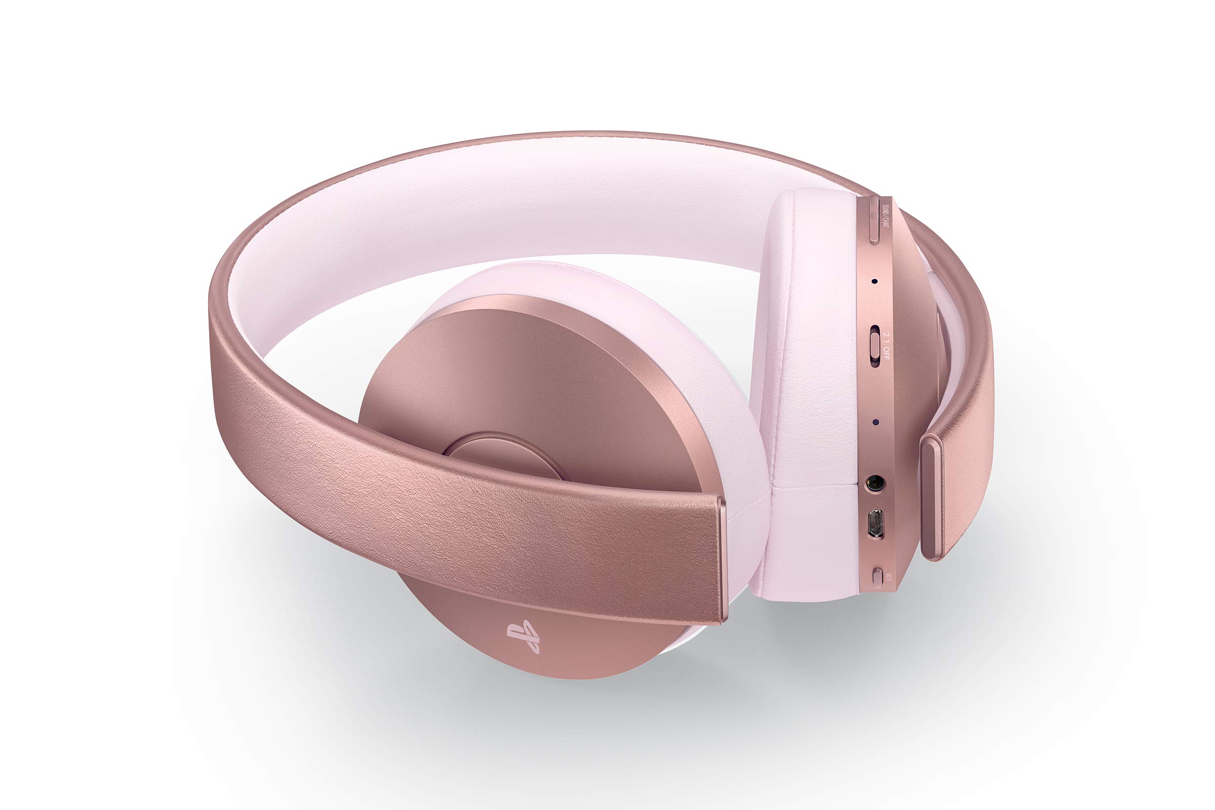 Sony PlayStation 4 PS4 Gold Headset – Rose Gold – Over-Ear USB Headphones, Official Sony