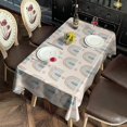 thumbnail image 3 of Beige Boho Bohemia Rainbows Hearts Pattern Rectangle Tablecloth 60"x120",Waterproof Polyester Rectangle Table Cloth, Wipeable Spillproof Polyester Tablecloth for Dining, Camping, Indoor and Outdoor, 3 of 6