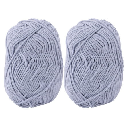 Handmade DIY Scarf Gloves Hat Socks Knitting Yarn Cord Rope Light Gray 100g