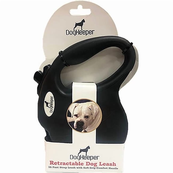 Dog Leash, Retractable, 16ft Leash, Lock/Retract Button, for Dogs up to 110lbs, Tangle Free, One Hand Use