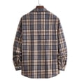 thumbnail image 6 of QUINDOS Men's Shirts Clearance,Mens Fall And Winter Fashion Casual Plaid Loose Youth Long Sleeve Turndown Collar Loose Holiday Tee Shirts, 6 of 7