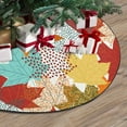 thumbnail image 3 of FMSHPON Fall Maple Leaves Xmas Christmas Tree Skirt Stand Mat for Holiday Party Decoration Indoor Outdoor 36 inches, 3 of 3