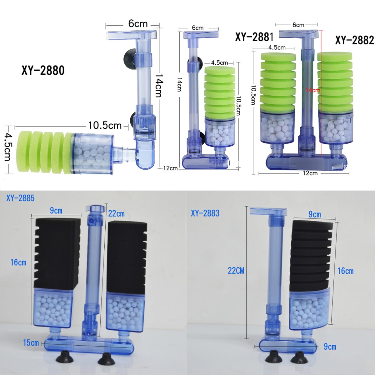 80L250L Aquarium Bio Filter Air Pump Driven Sponge Fish Tank Filter Oxygen Pump Walmart Canada
