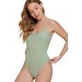 thumbnail image 1 of Women's Open Back Basics T Shirt Sleeveless Strap Bodycon Cami Bodysuit Tops, 1 of 5
