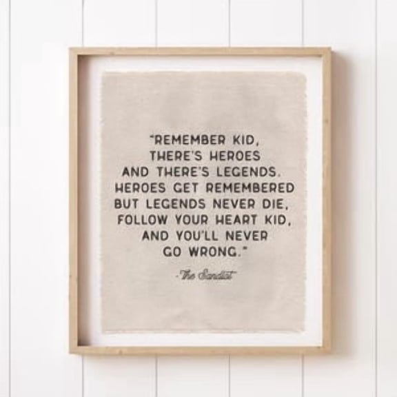 Sandlot Quote Baseball Poster, 8x12 UNFRAMED