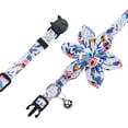 thumbnail image 2 of Collar para gato con flor y cascabel extraíble (azul) - Collar con cascabel, collar de girasol, accesorio para mascotas, ajustable, apto para gatos y cachorros., 2 of 5