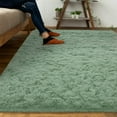 thumbnail image 5 of Dwelke Fluffy Shag Area Rugs Soft Fuzzy Shaggy Rugs for Girls Bedroom Kids Room Carpet Furry Throw Dorm Rug , 5'x8',Mustard Green, 5 of 7
